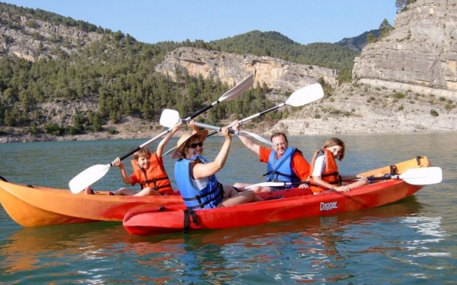 Canoë en famille 